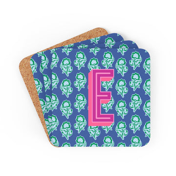 Coaster Set - Maya Blue Monogrammed