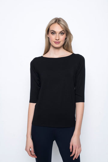 Sleeve Boat Neck Top