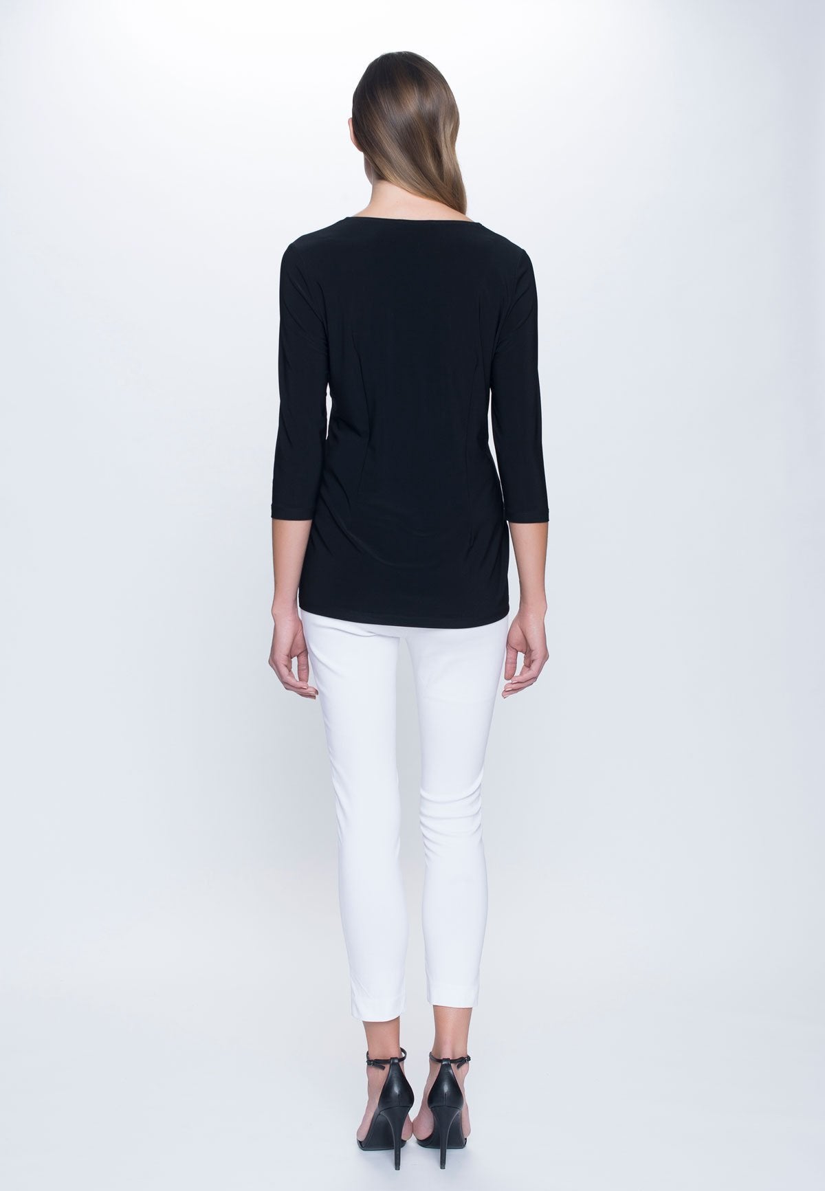 3/4 Sleeve Round Neck Top