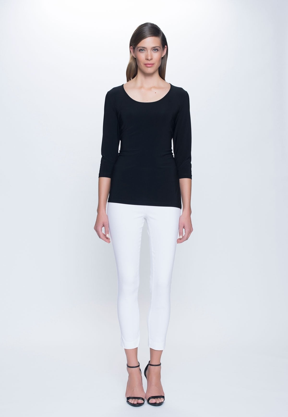 3/4 Sleeve Round Neck Top