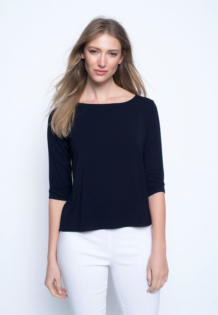 Sleeve Boat Neck Top