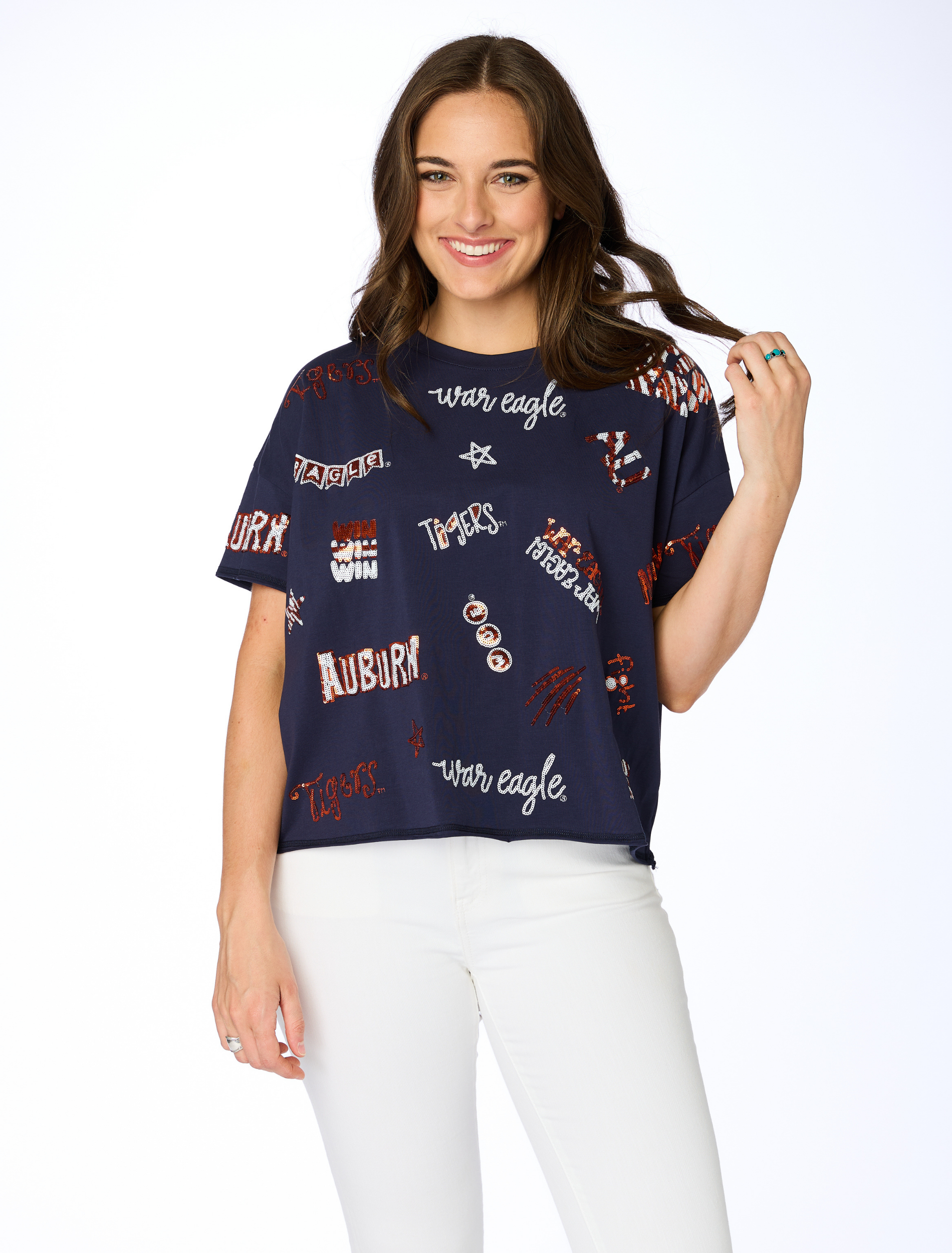 The Auburn Sequin Spirit Tee