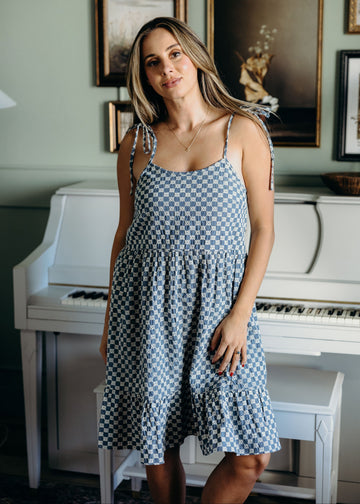 THE LEON IN DENIM CHECKERED