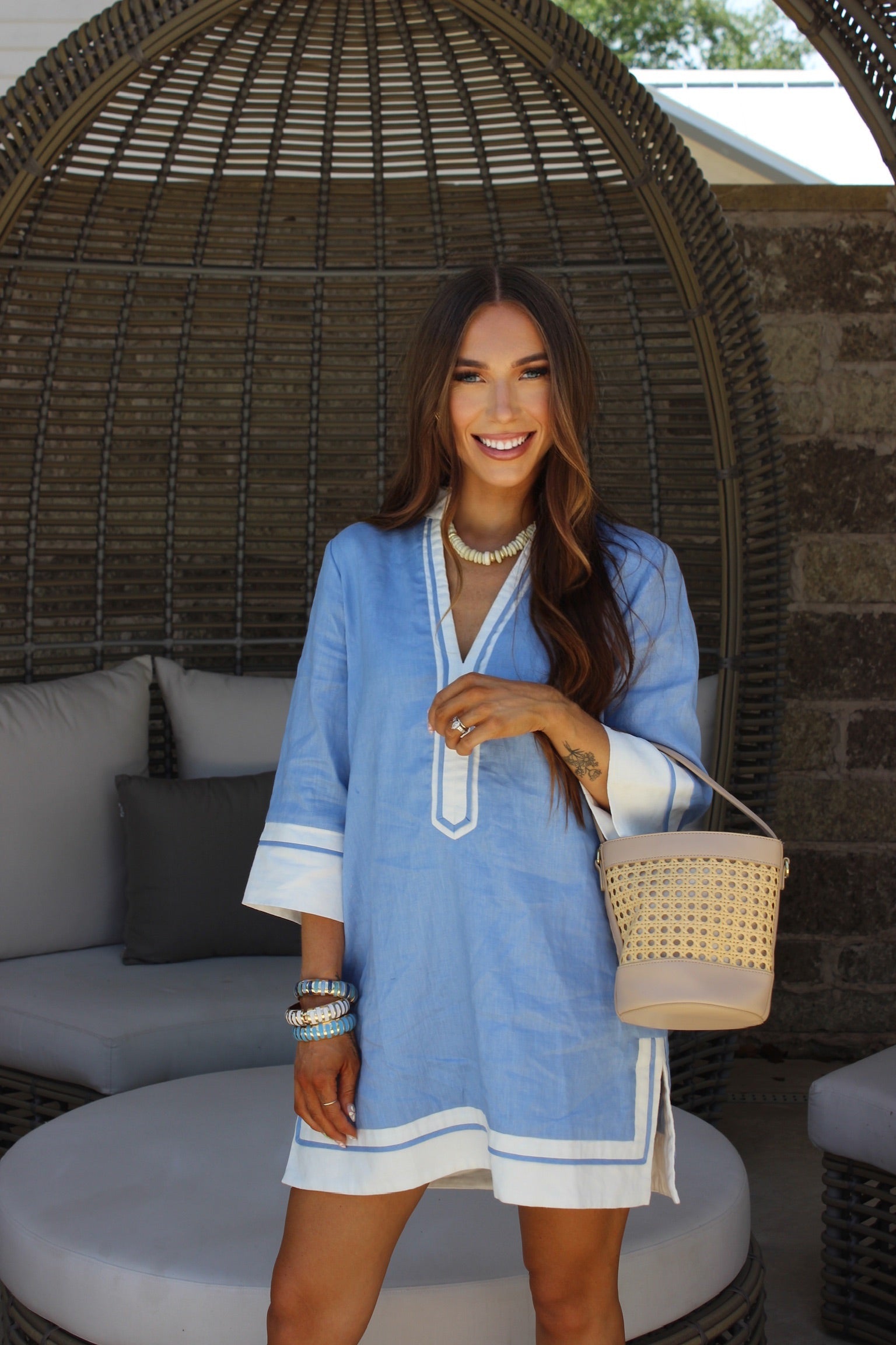 Harper Baby Blue Mini Dress