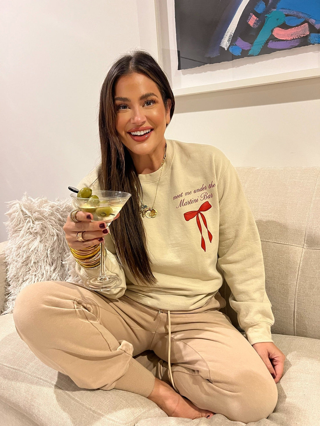 Merry Crewneck Sweatshirt - Martini Bar