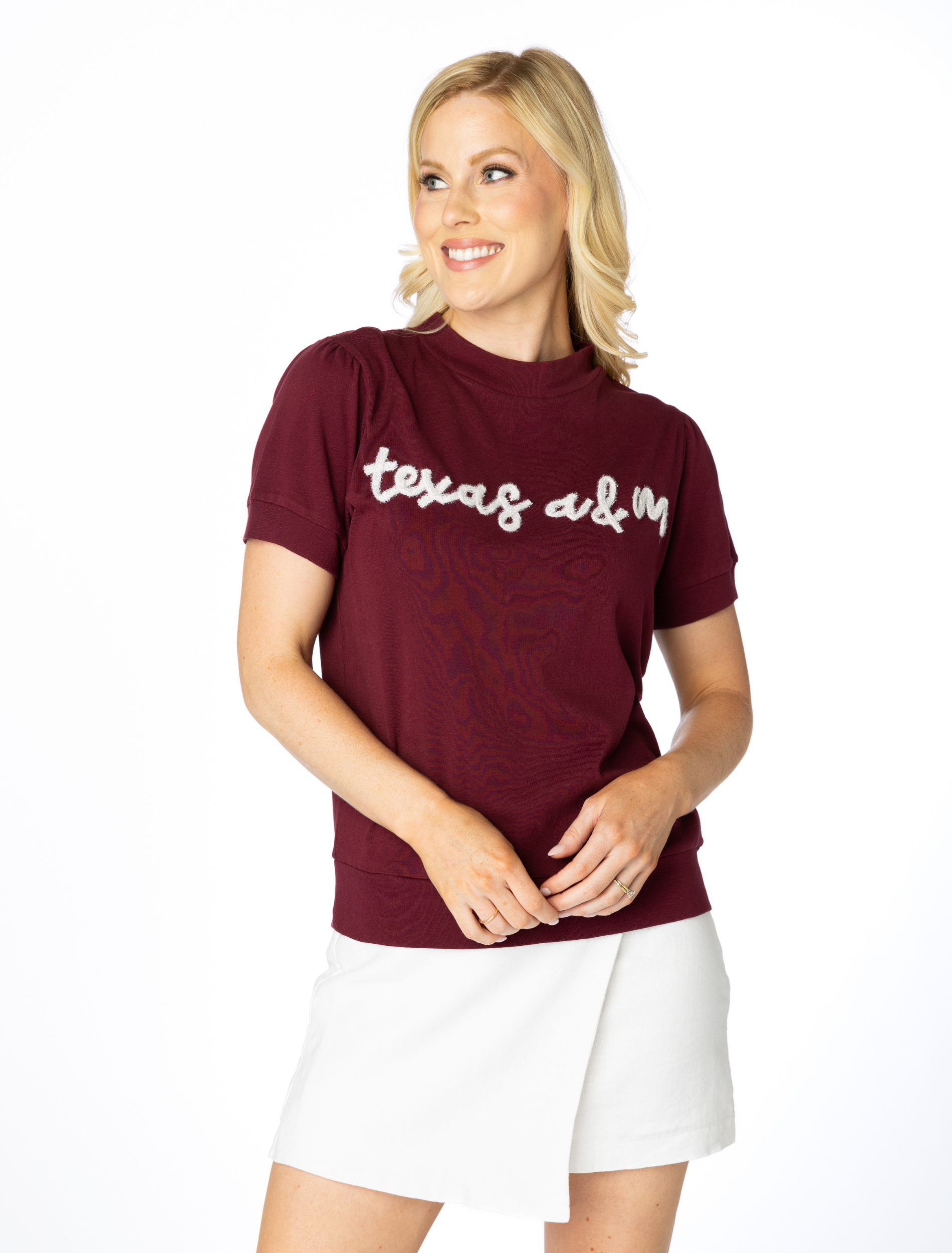 The Texas A&M Glitter Script Short Sleeve