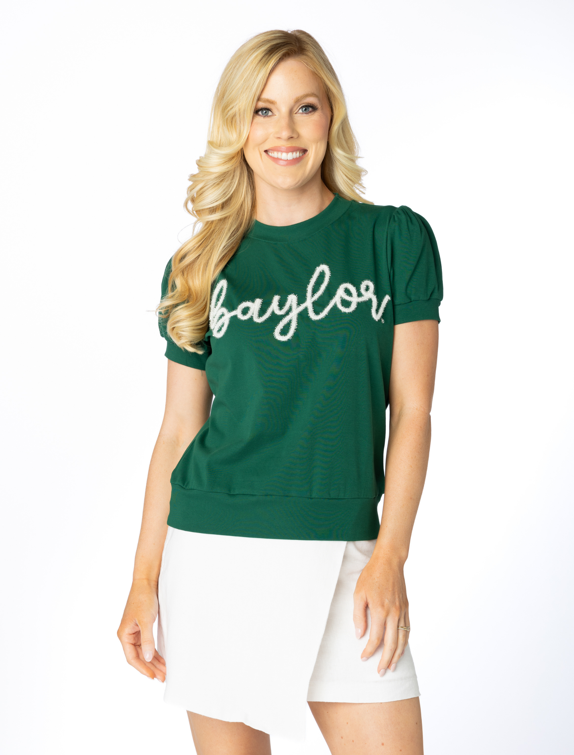 The Baylor Glitter Script Short Sleeve