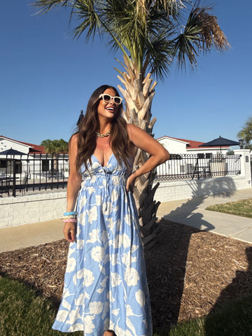 Krissy Smocked Halter Midi Dress