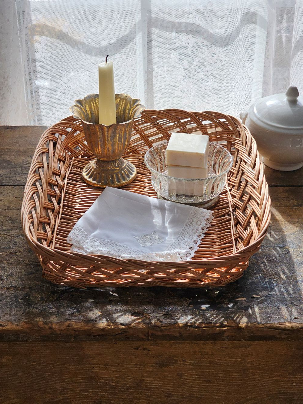 Aged Gold Fluted Urn Taper Candle Cup