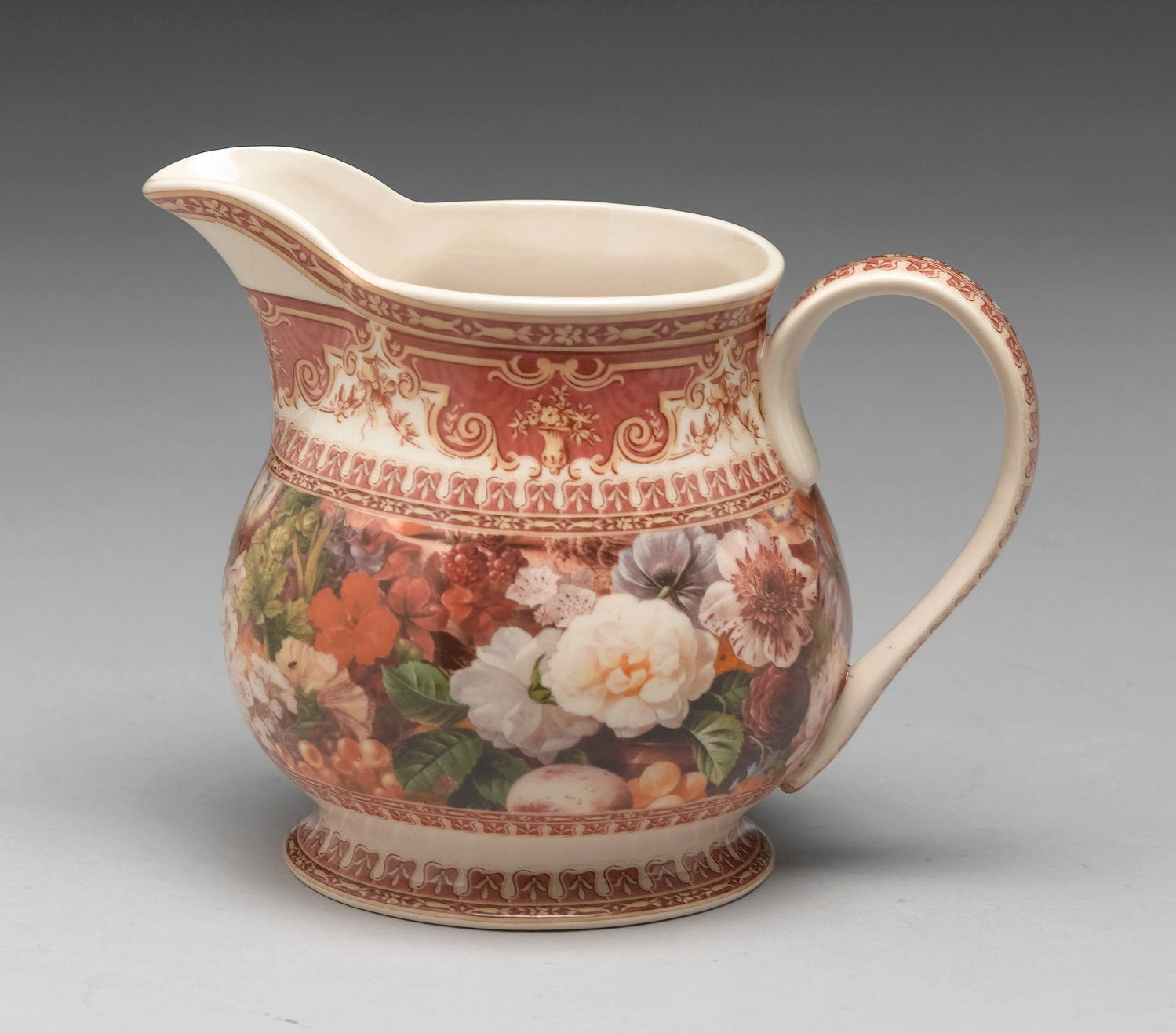 Antique Style Old World Floral Pitcher