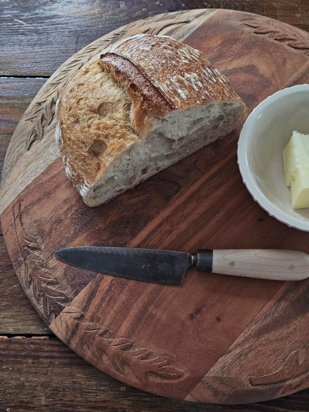 Antique Style Wood Bread Board