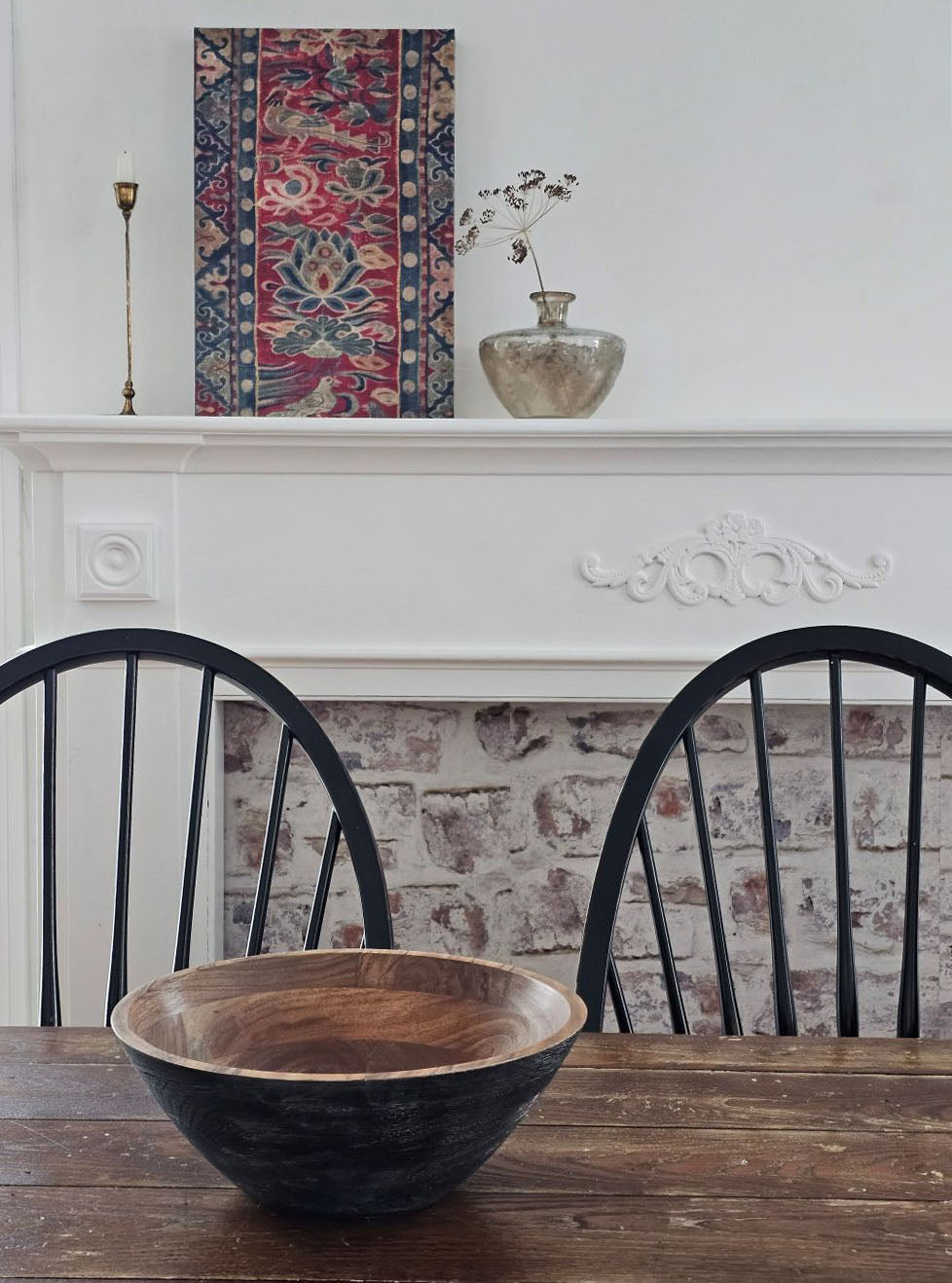 Rustic Wood Salad Bowl and Server Set