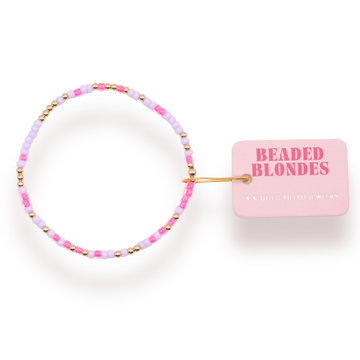 Hot Pink and Lilac Sprinkle Bracelet