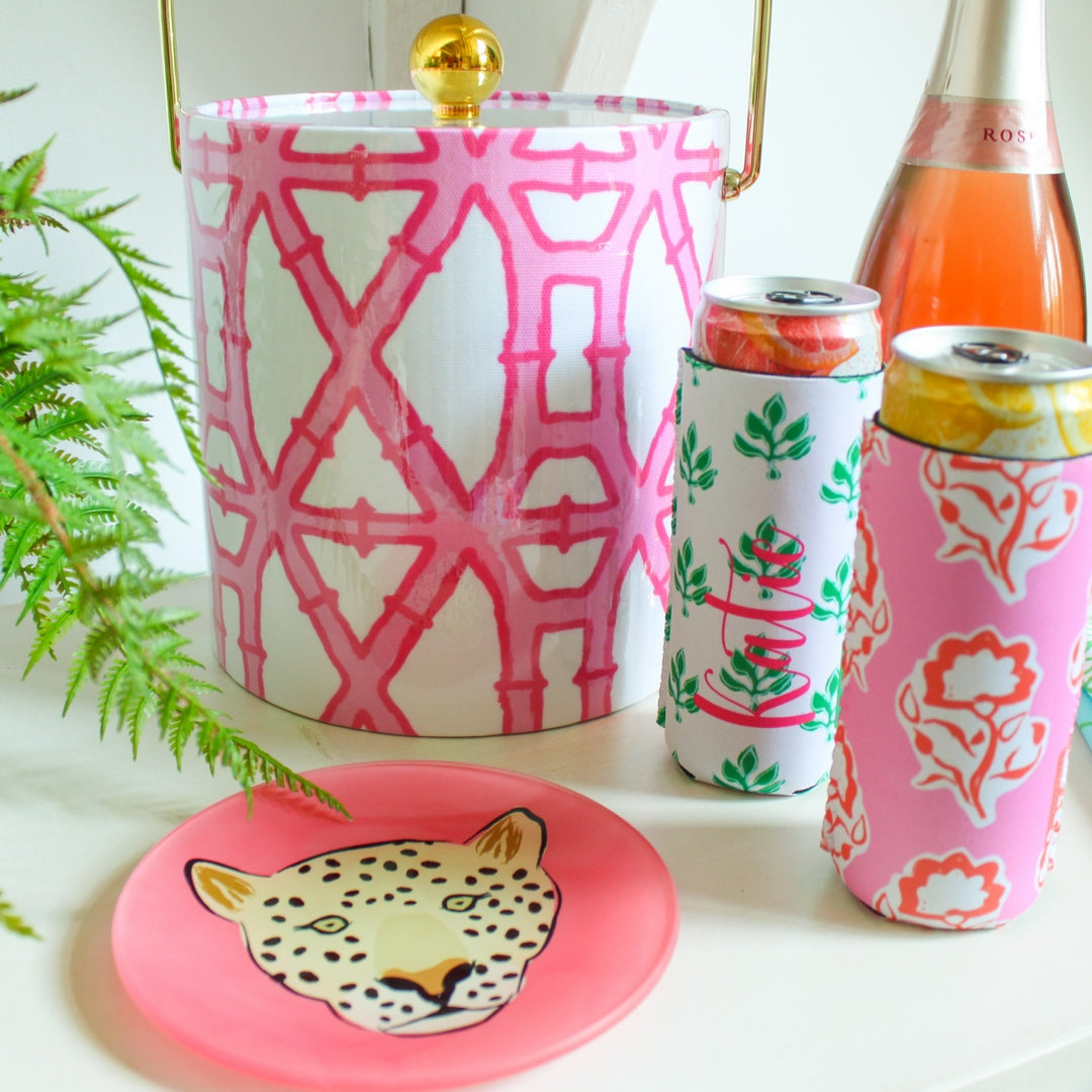 Bamboo Ice Bucket (Pink)
