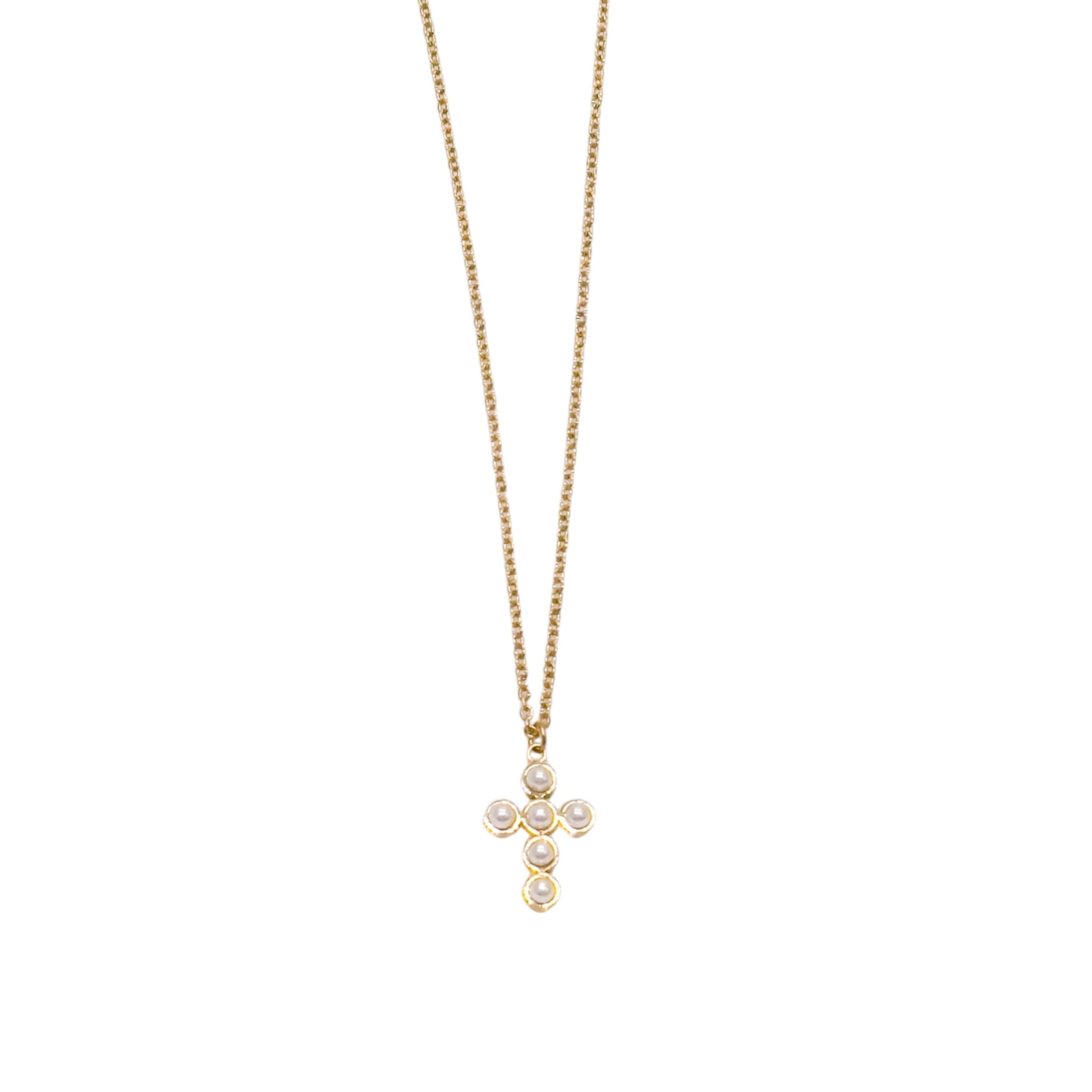 Pearl Cross Necklace