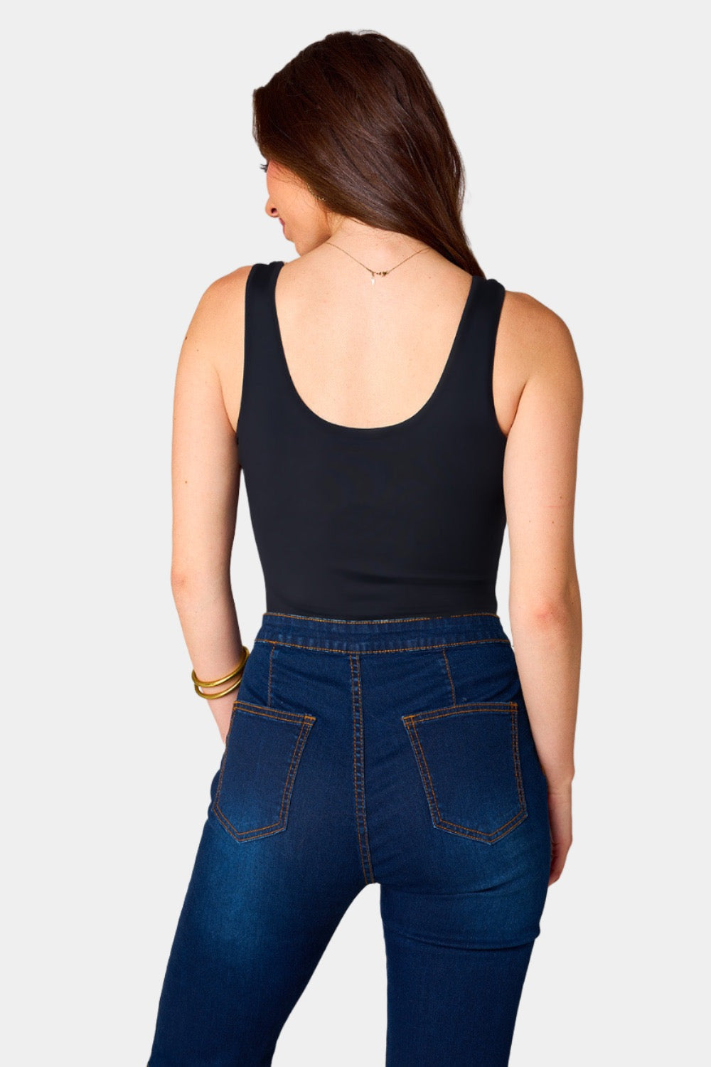 Basic B Scoop Neck Bodysuit - Panther