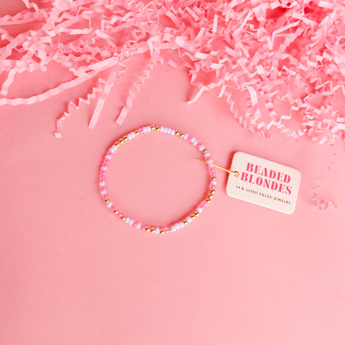 Hot Pink and Lilac Sprinkle Bracelet
