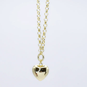 Dainty Chain Puffy Heart Necklac