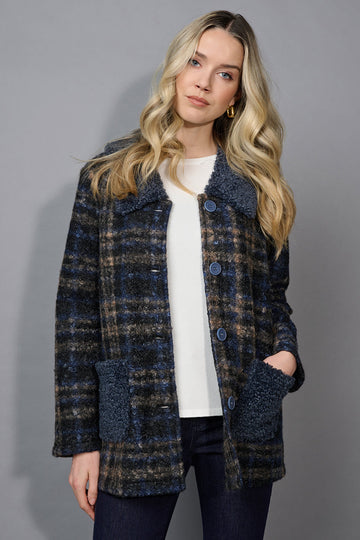 Button-Front Checker Jacket