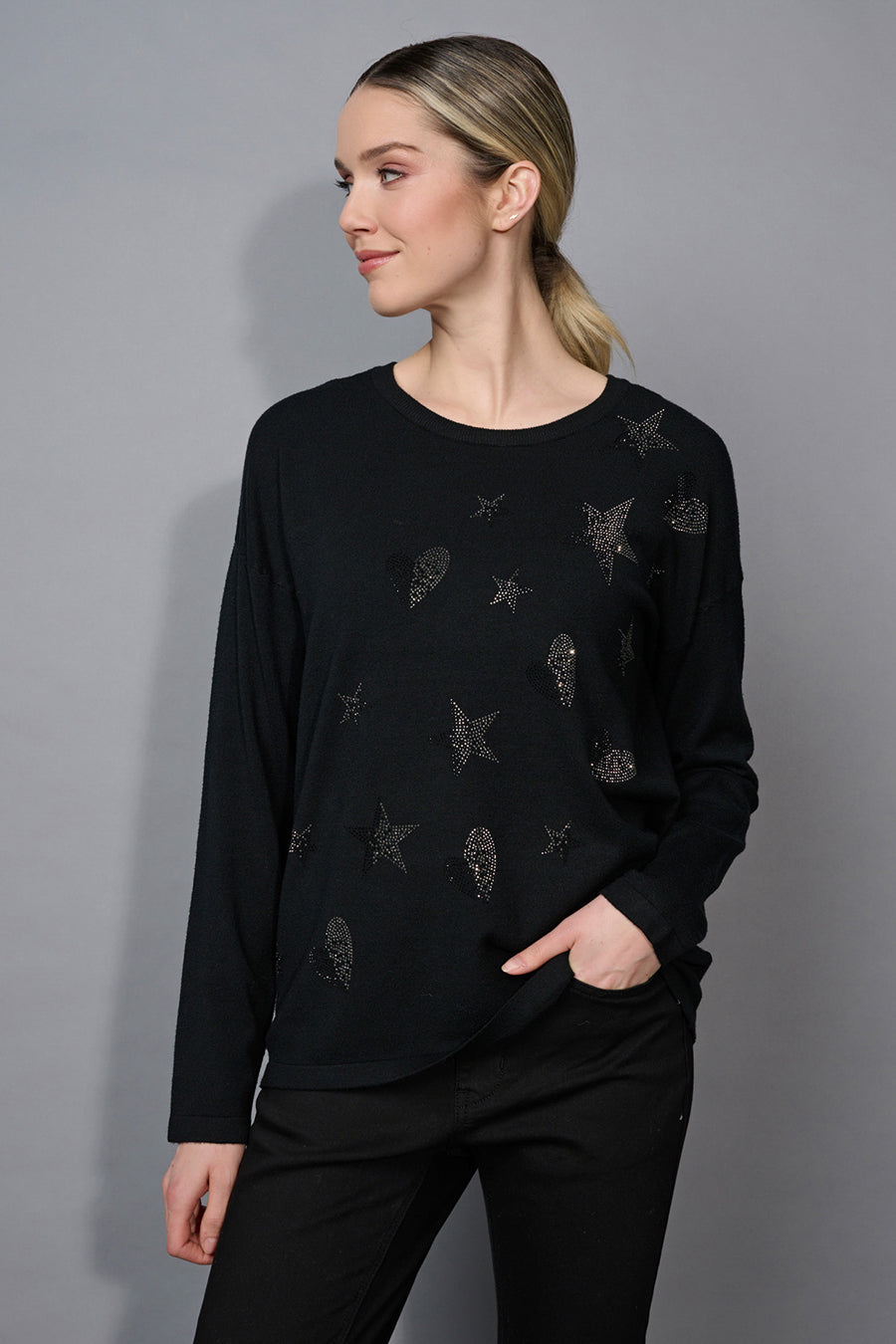 Star Heart Rhinestone Top
