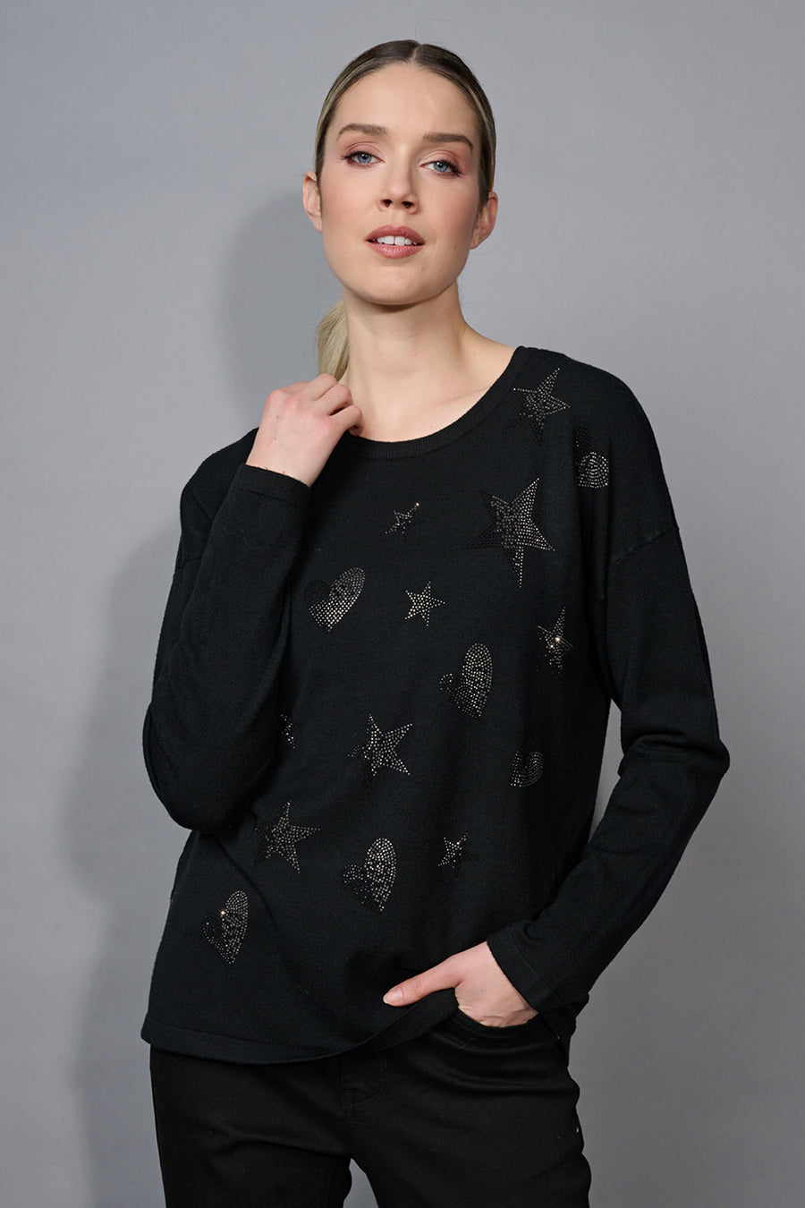Star Heart Rhinestone Top