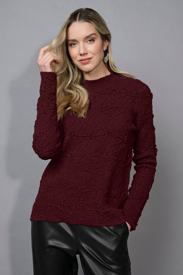 Funnel Neck Textured Top