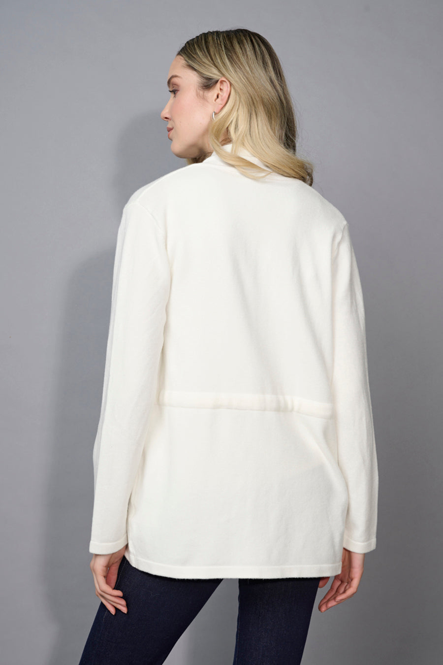 Rhinestone Drawstring Waist Jacket