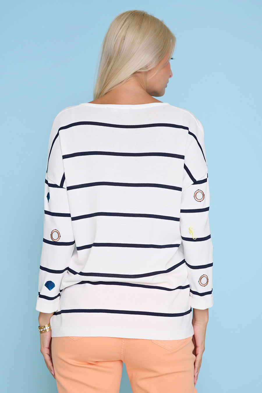3/4 Sleeves Embellished Top