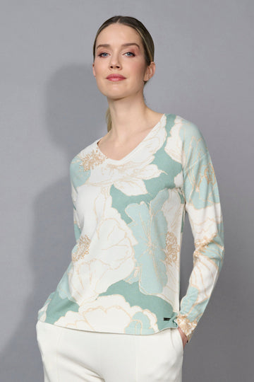 Floral Print V-Neck Top