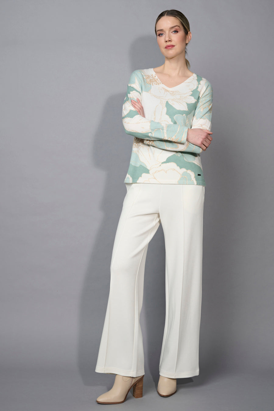 Floral Print V-Neck Top