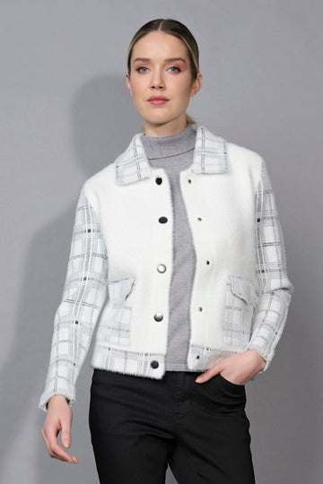 Plaid Pockets Short Jacket