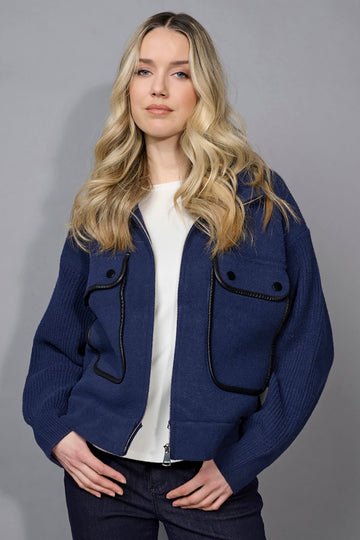 Polyurethane-Trimmed Pocket Jacket