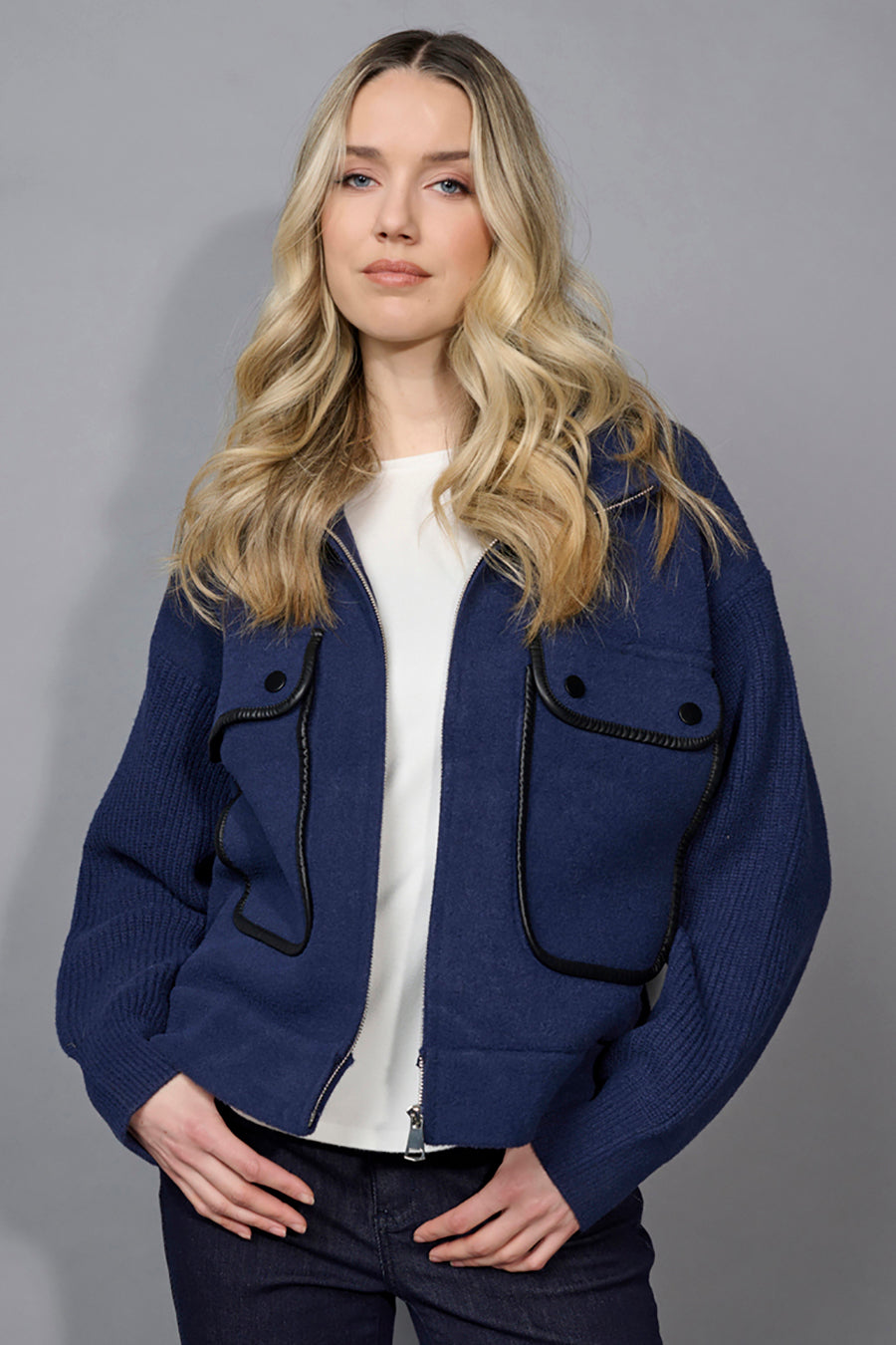 Polyurethane-Trimmed Pocket Jacket