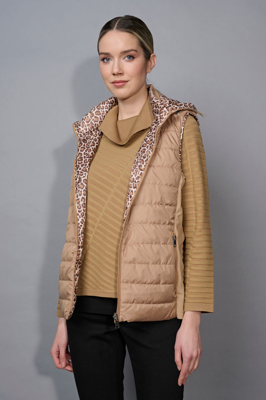 Animal Print Reversible Vest