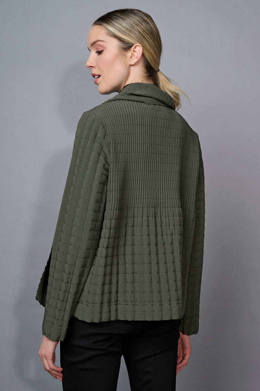 Pleated Jacket With A Scarf
