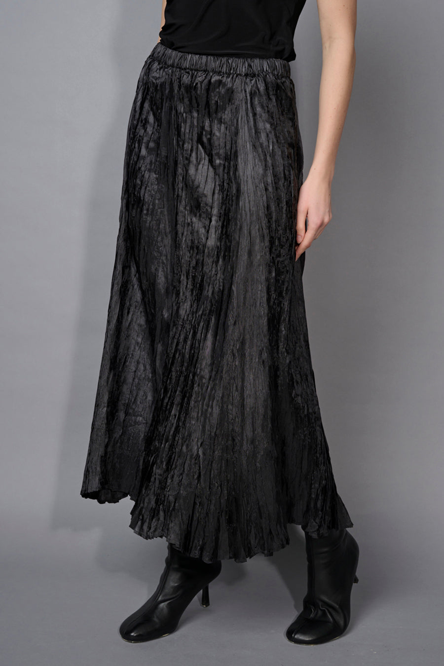 Crinkled Long Skirt