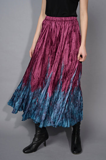 Printed Crinkled Long Skirt