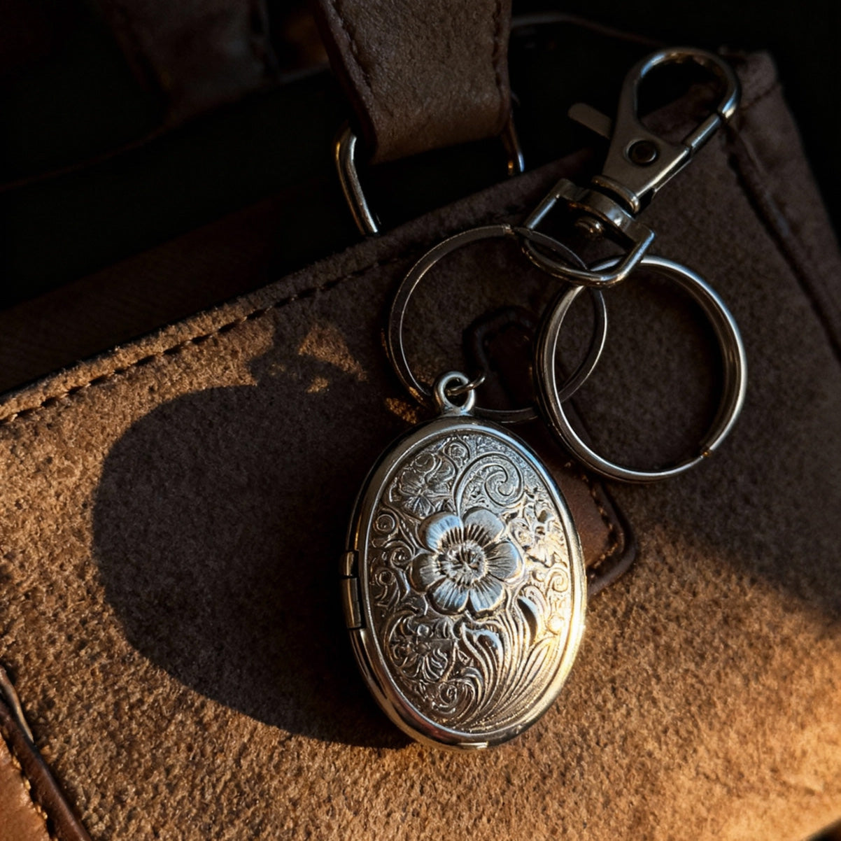 Floral Locket Bag Charm