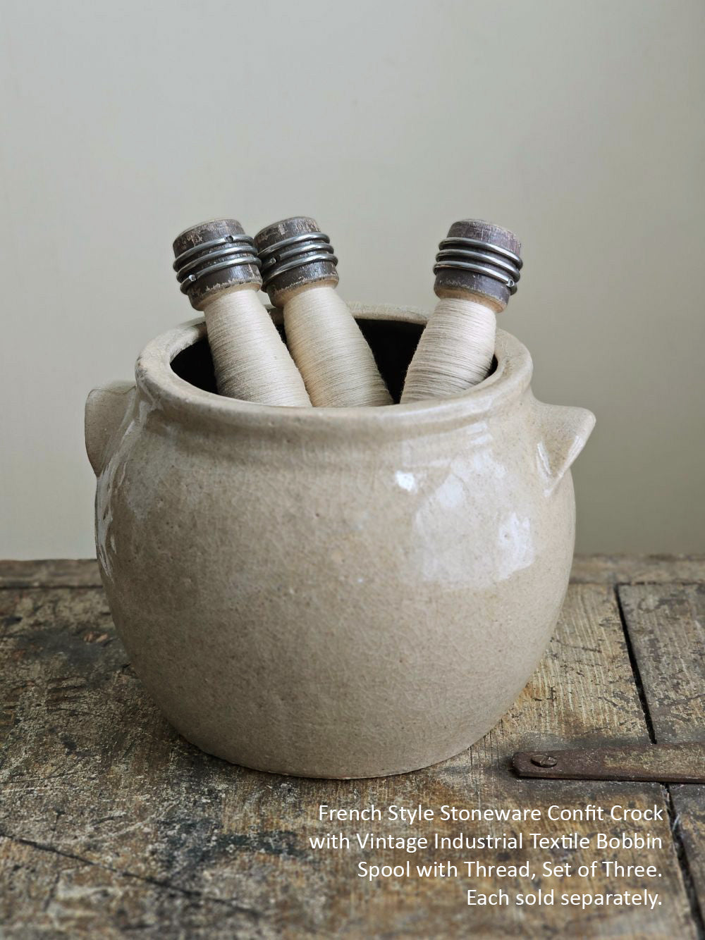 French Style Stoneware Confit Crock