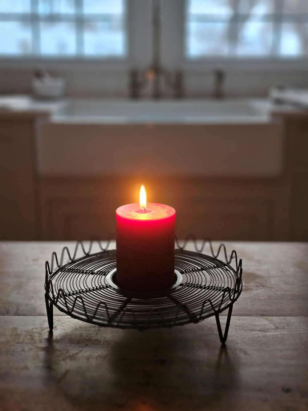 French Wire Trivet Style Candle Holder