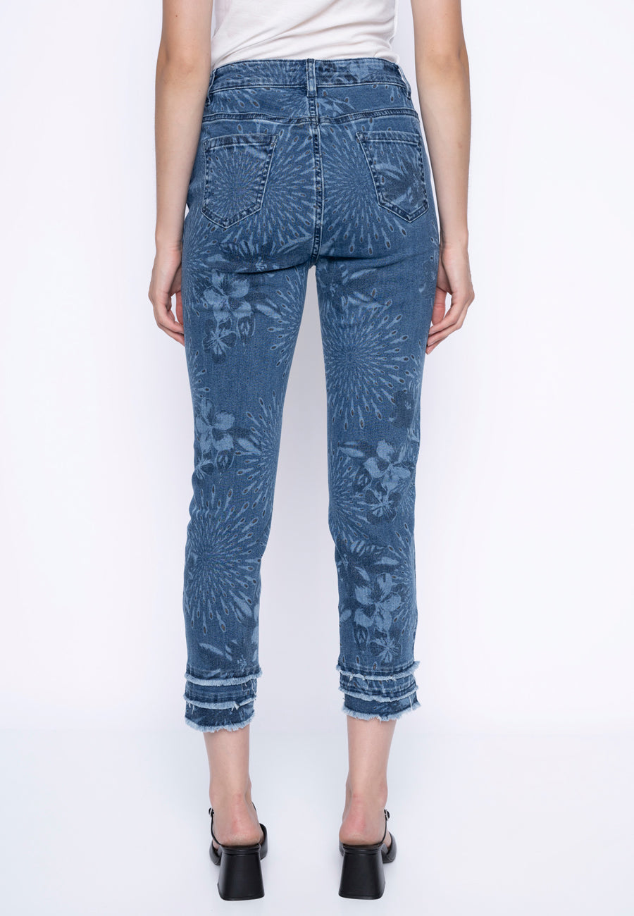 Frayed Hem Cropped Jeans