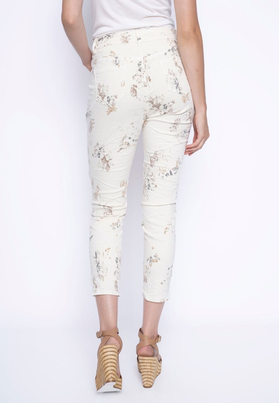 Printed Denim Ankle Length Jeans