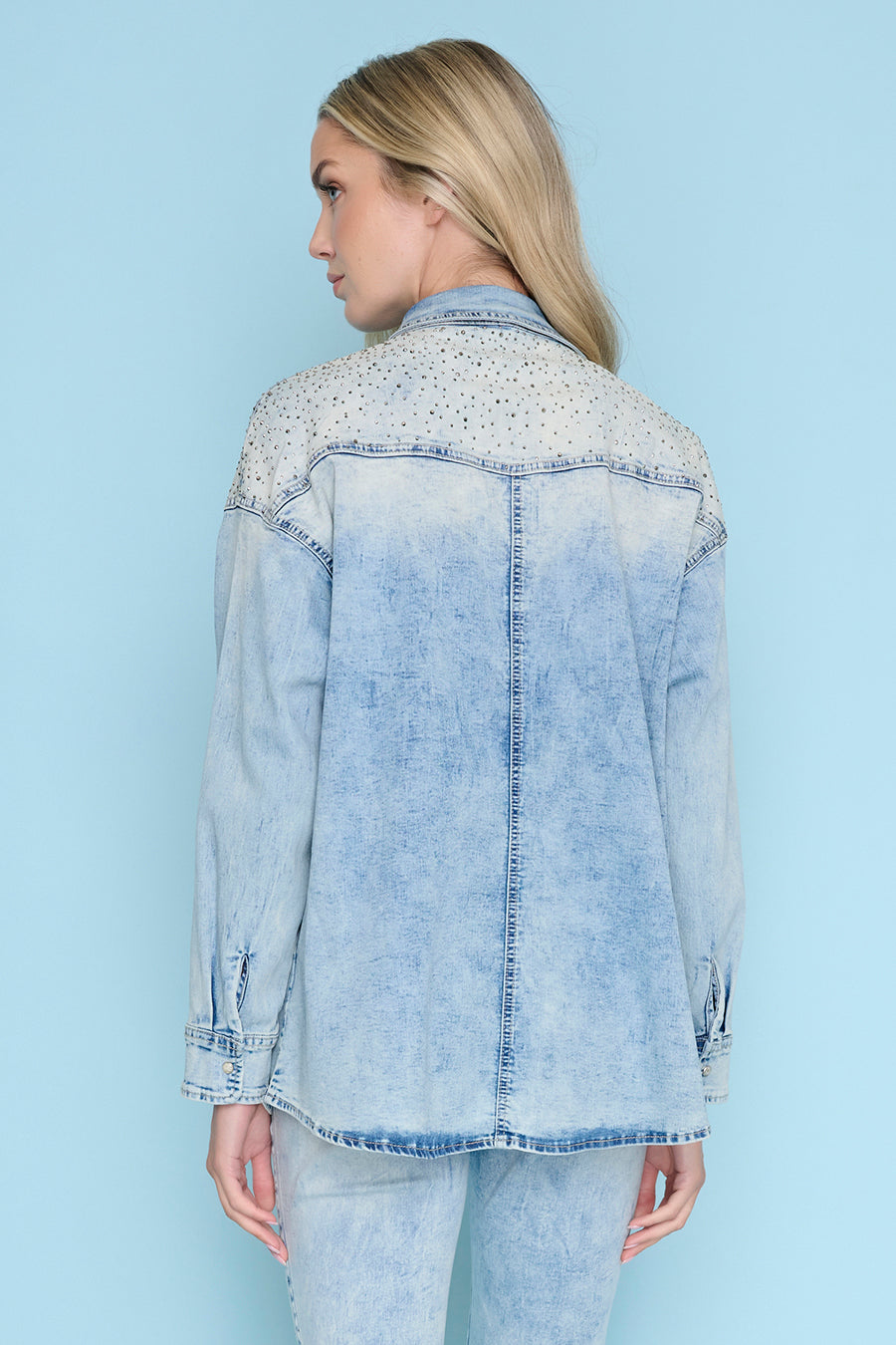 Embellished Denim Shirt