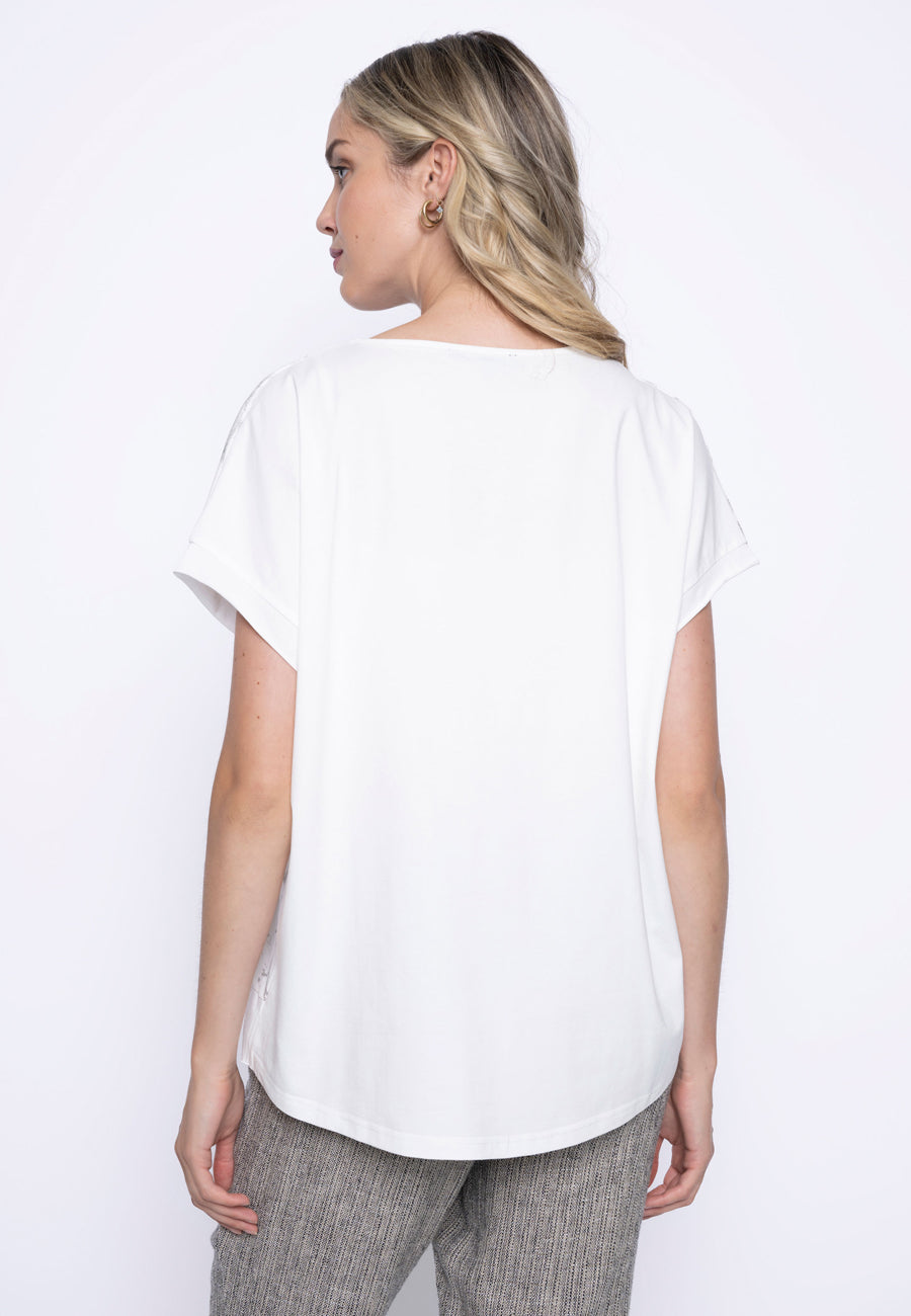 Printed Rib Jersey Top