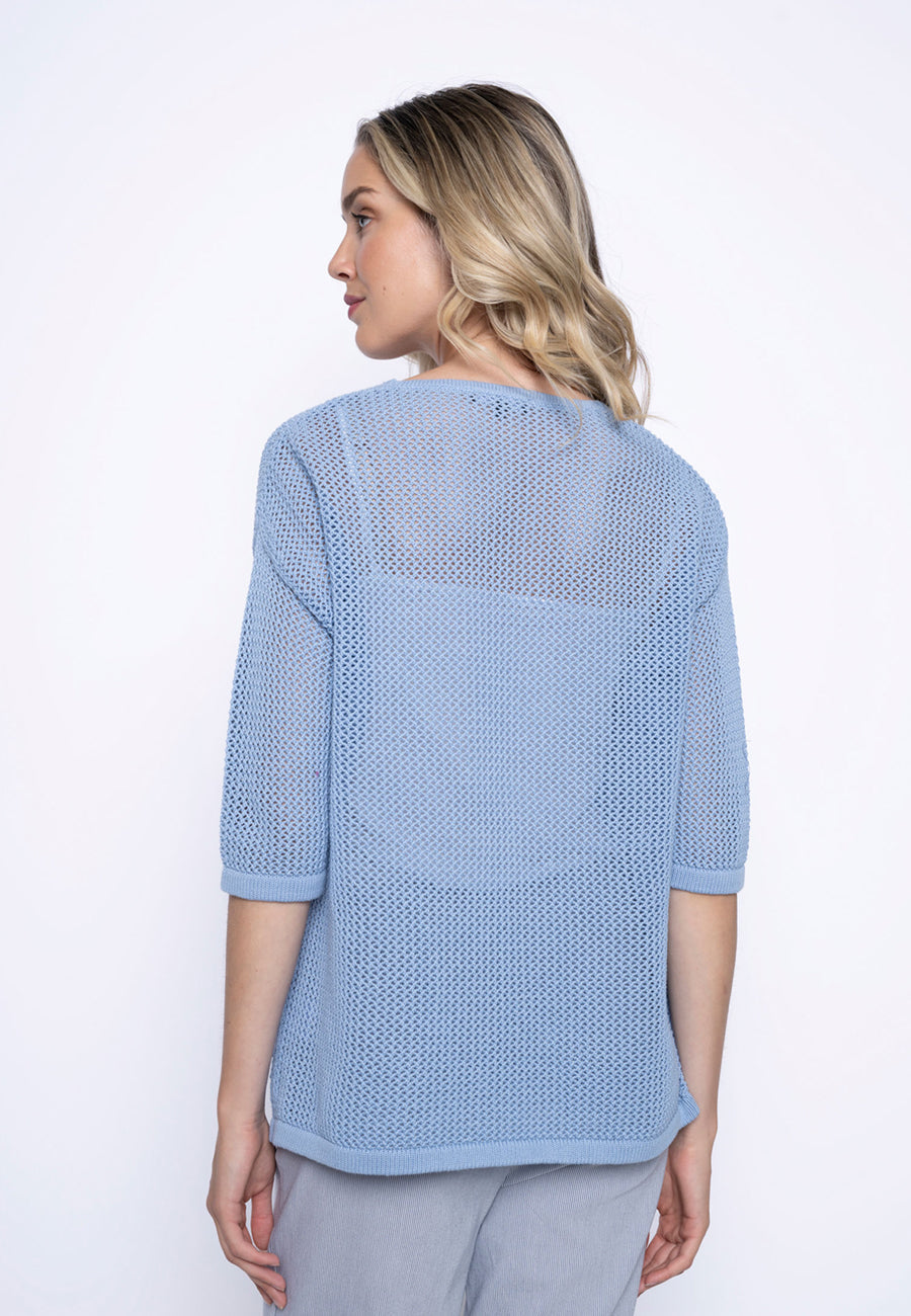 Appliqu¨¦ V-Neck Top