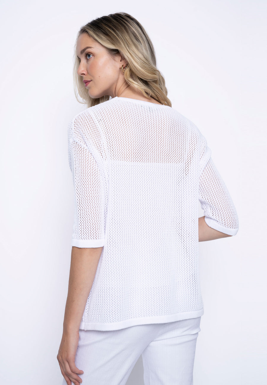 Appliqu¨¦ V-Neck Top