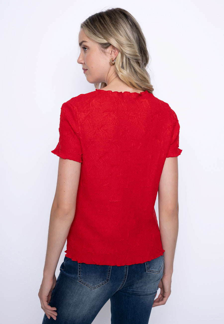 Short Sleeve Pleated Top