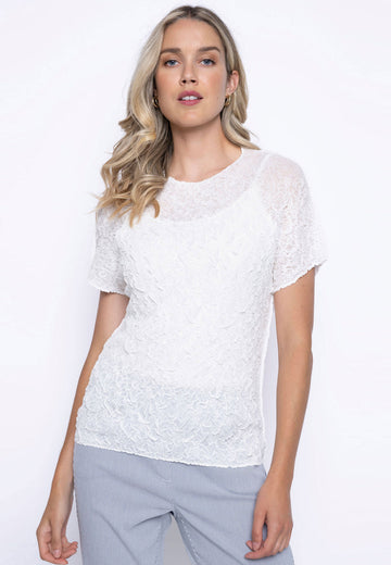 Short Sleeve Pleated Top