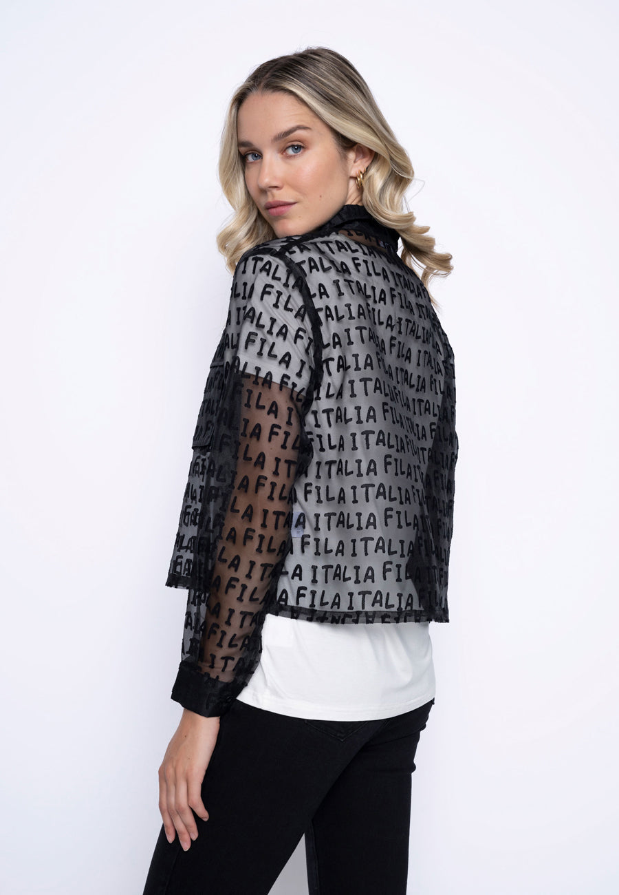 Zip-Front Cropped Embellished Jacket
