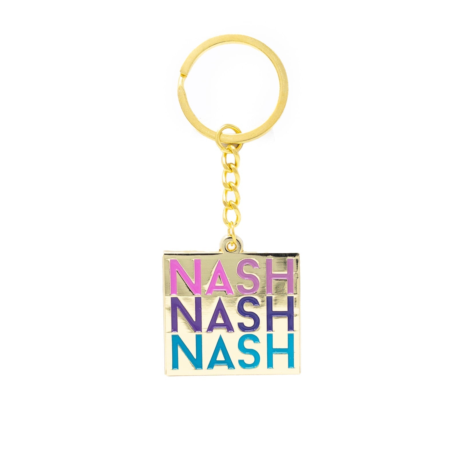 NASH Gold Enamel Keychain